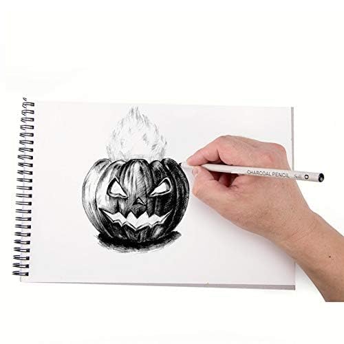 ART RANGER Art Ranger Art Charcoal Pencils Dark Black Soft Tender Pencils (Pack of 12 Pencils) (with Paper Stumps & Kneadable Eraser)  - Image 3