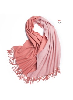 Mongolian Wool Ladies Scarf Shawl Dual-use Orange Powder Double Sided