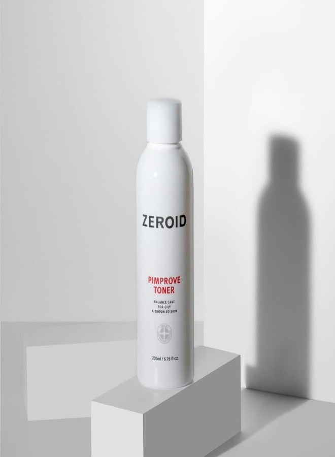 ZEROID | Pimprove Facial Toner | Skin Barrier with Hyaluronic Acid & Ceramide | pH Balanced Face Toner for Oily & Sensitive Skin | Korean Skincare | Facial Deep Hydrating | 6.76 fl oz (200ml) - Image 2