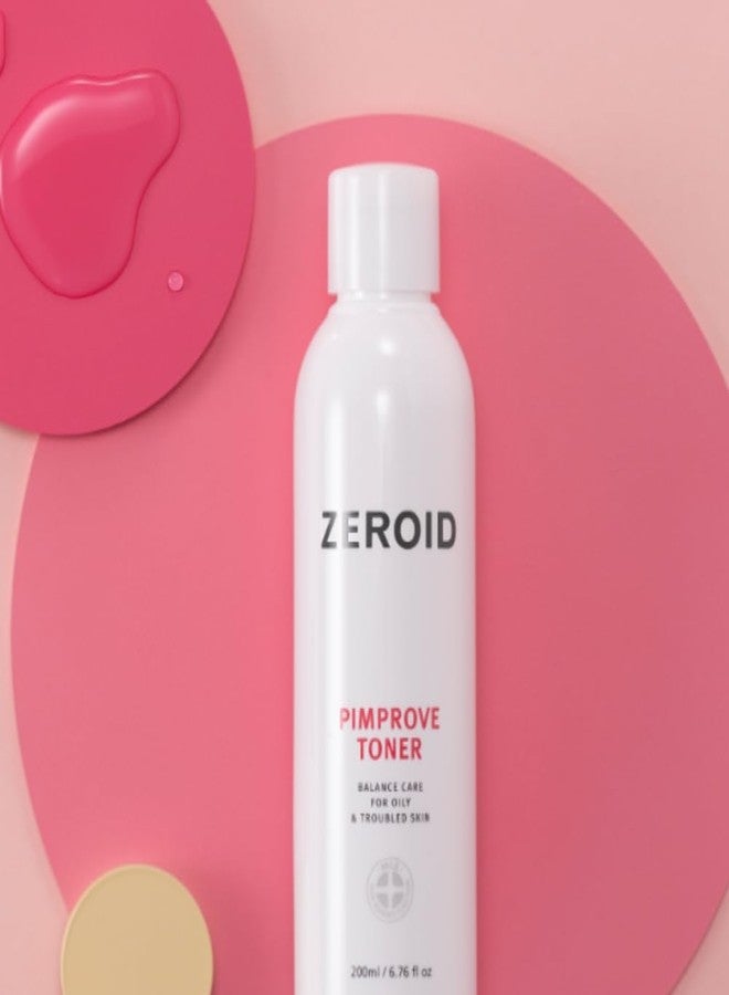 ZEROID | Pimprove Facial Toner | Skin Barrier with Hyaluronic Acid & Ceramide | pH Balanced Face Toner for Oily & Sensitive Skin | Korean Skincare | Facial Deep Hydrating | 6.76 fl oz (200ml) - Image 3