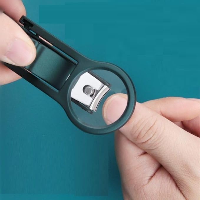 BIRZAR Magnifying Nail Cutter with 3X Zoom Lens Precision Nail Clipper with Enhanced Visibility for Fingernails Toenails Stainless Steel Professional Nail Care Tool for Seniors Adults - Image 2