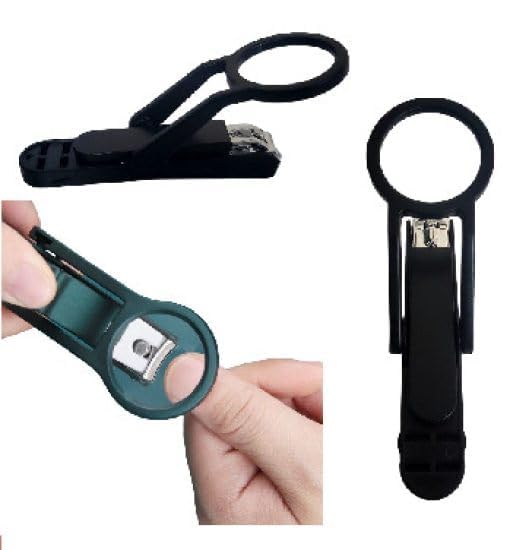 BIRZAR Magnifying Nail Cutter with 3X Zoom Lens Precision Nail Clipper with Enhanced Visibility for Fingernails Toenails Stainless Steel Professional Nail Care Tool for Seniors Adults - Image 1