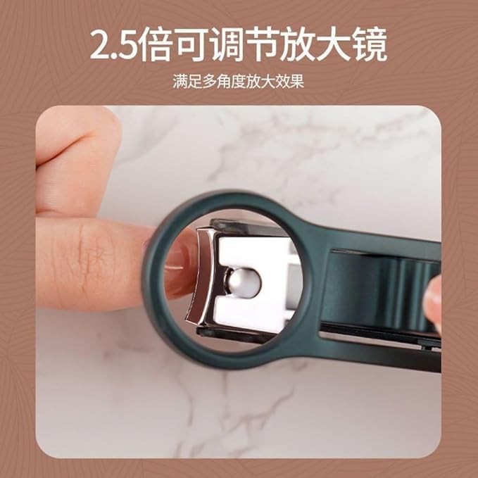 BIRZAR Magnifying Nail Cutter with 3X Zoom Lens Precision Nail Clipper with Enhanced Visibility for Fingernails Toenails Stainless Steel Professional Nail Care Tool for Seniors Adults - Image 3