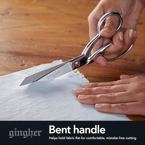 Gingher Dressmaker's Fabric Scissors, 8" Stainless Steel Shears, Sharp Knife Edge Steel Sewing Shears with Protective Sheath for Fabric Cutting and Tailoring - Image 4