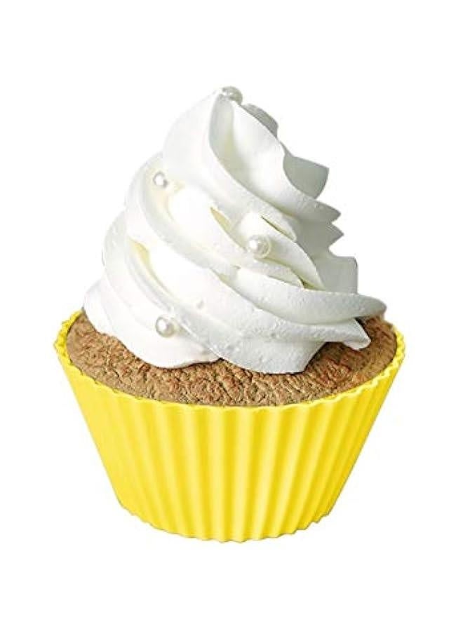 بان شمعات ميني - قوالب كب كيك سيليكون قابلة لإعادة الاستخدام 2 بوصة 24 عبوة - أكواب خبز صغيرة مجموعة صينية كعكة الترافل غير لاصقة (ألوان عشوائية 6) - Image 4