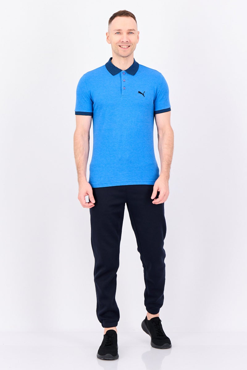 PUMA Men Sportswear Fit Short Sleeve Outdoor Polo Shirt, Blue - Image 3