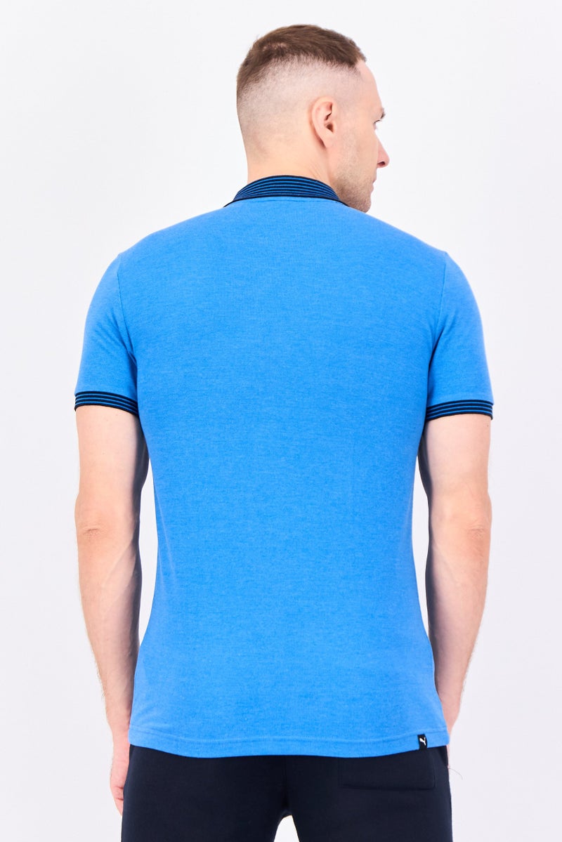 PUMA Men Sportswear Fit Short Sleeve Outdoor Polo Shirt, Blue - Image 2