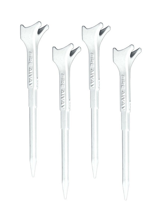 FIRE AWAY Premium Golf Tees, Reduced Ball Spin, Less Friction & Precision Height Markers for Perfect Trajectory, Made of Special Unbreakable Advanced Composite Blend (White, Pack of 4) - Image 1