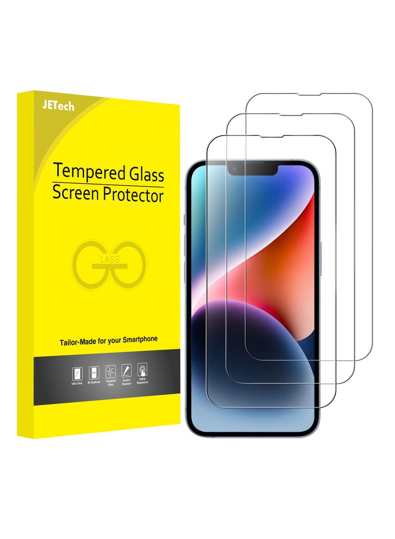 جي تيك واقي شاشة بتغطية كاملة لهاتف آيفون 14 ، جراب من الزجاج المقوى ودود عالي الدقة - Image 1