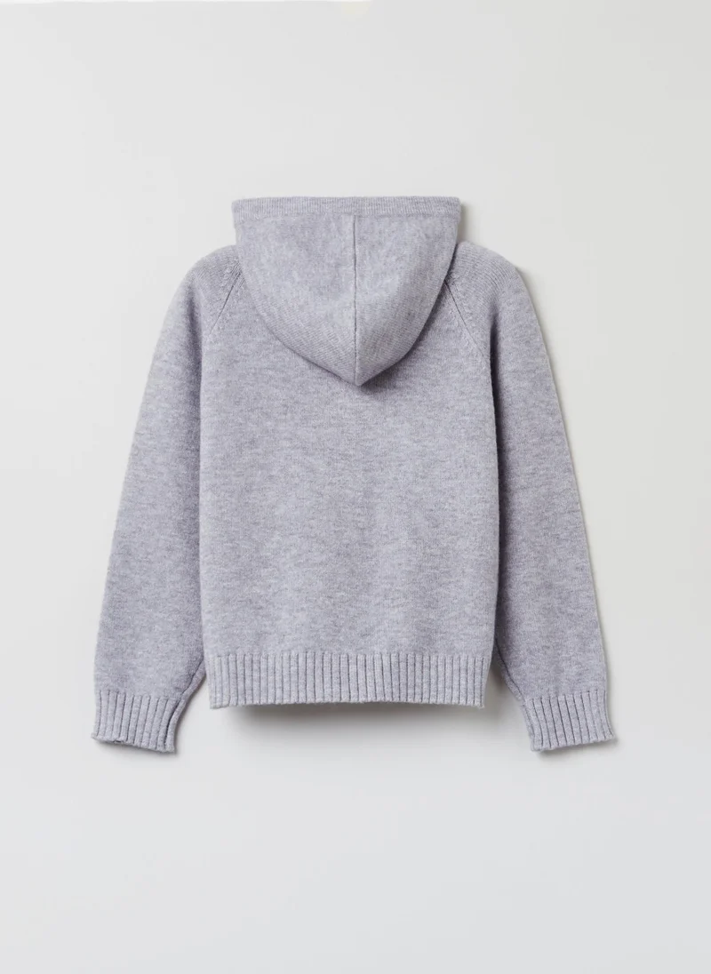 Ovs Ovs Girls Zip Through Knit Hooded Cardigan