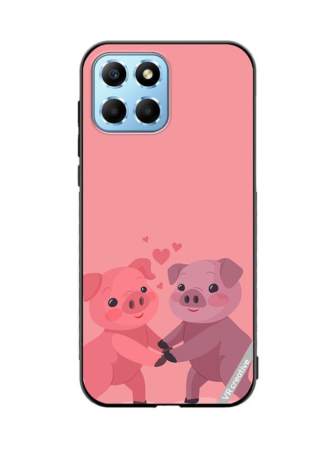 VR CREATIVE Protective Case Cover For Honor X8 5G Love Pig Design Multicolour - Image 1