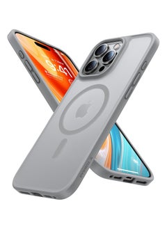 TORRAS Magnetic Shockproof for iPhone 16 Pro Case, [Compatible with MagSafe] [Mil-Grade Drop Tested] Translucent Slim Protective Case for iPhone 16 Pro Anti-Fingerprint Anti-Scratch, Grey  - Image 1