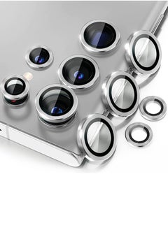 إلترازون Samsung Galaxy S24 Ultra 5G 2024 Premium Camera Lens Film Protector Shield (MLHICR) - Clear/Silver – High-Quality Scratch & Impact Resistant Lens Protector for Enhanced Camera Protection  - Image 1