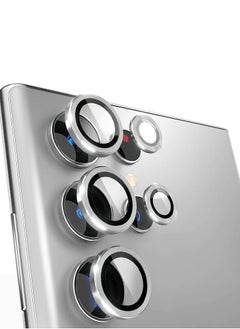 إلترازون Samsung Galaxy S24 Ultra 5G 2024 Premium Camera Lens Film Protector Shield (MLHICR) - Clear/Silver – High-Quality Scratch & Impact Resistant Lens Protector for Enhanced Camera Protection  - Image 2