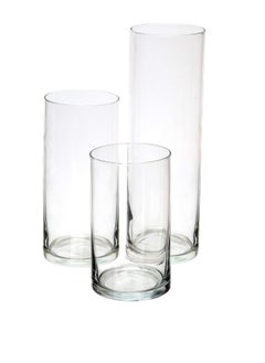 AKDC Glass Cylinder Vases Set of 3 Decorative Centerpieces for Home or Wedding