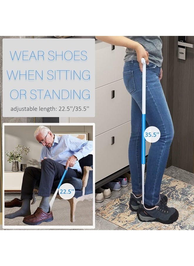 Phantawell - 6PC Hip Kit, Hip Replacement Kit After Surgery,Hip Kit for Seniors Total Hip Replacement Prime-Grabber, Sock Aid,Shoehorn&Dressing Stick,Leg Strip,Back Scratcher,Bath Loofah, Hip Kit with Leg Lifter - Image 1