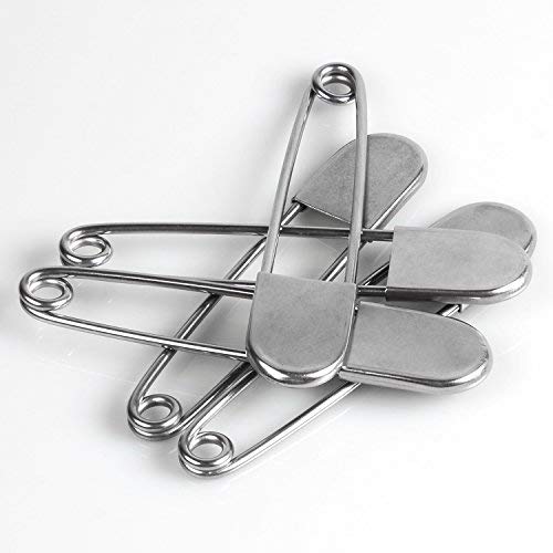 Coitak Large Safety Pins, 5 inch Safety Pins, 10 PCS Stainless Steel Safety Pins Large, Silver Huge Strong XL Safety Pins, Extra Large Laundry Pins for Blankets - Image 5