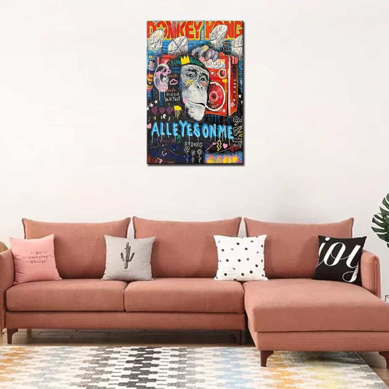 Tucocoo Graffiti Canvas Art - Monkey and Radio - Image 3