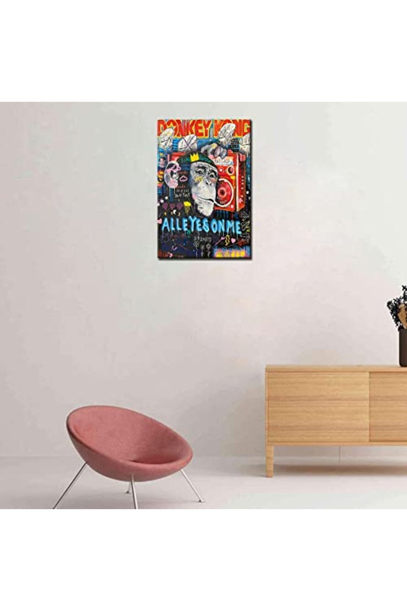 Tucocoo Graffiti Canvas Art - Monkey and Radio - Image 2