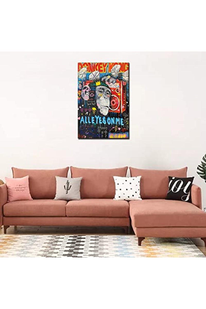 Tucocoo Graffiti Canvas Art - Monkey and Radio - Image 3