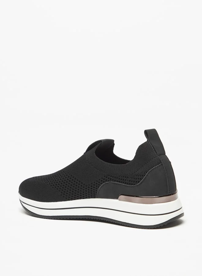 Celeste Women Textured Slip On Sneakers