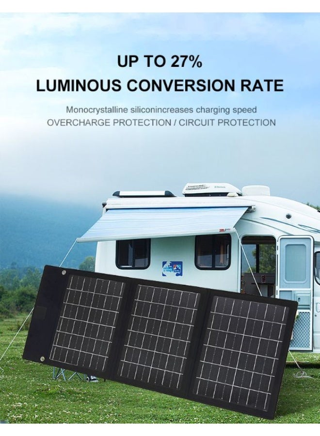 Generic 25W Solar Panel Foldable Charger for Outdoor Travel – Fast Charging Port, Monocrystalline Efficiency up to 27%, Ultra-Thin Design, USB Compatible with Phones & Laptops  - Image 3