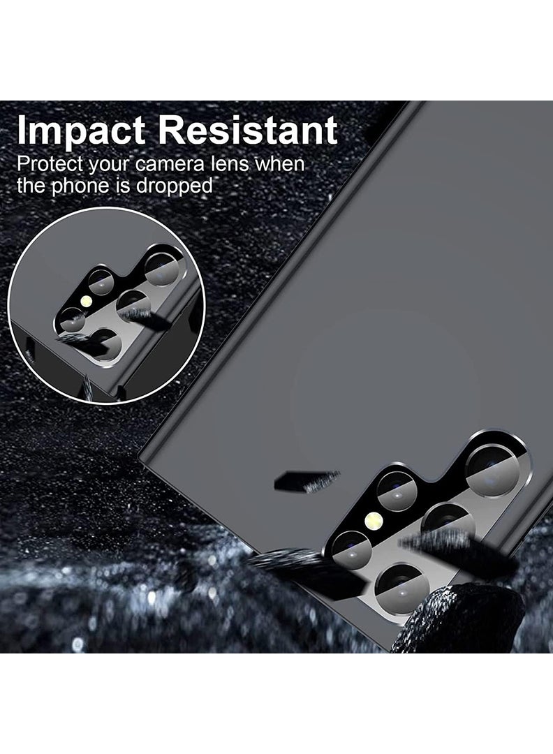 Theodor Pack of 2 Samsung Galaxy S24 Ultra Camera Lens Protector (6.8 Inch) 9H Hardness Anti Scratch, Easy Installation Tempered Glass (Black) - Image 5