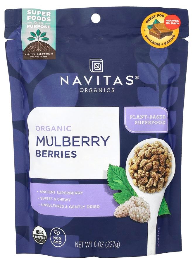 Navitas Organics - Organic Mulberry Berries 8 oz (227 g) - Image 1