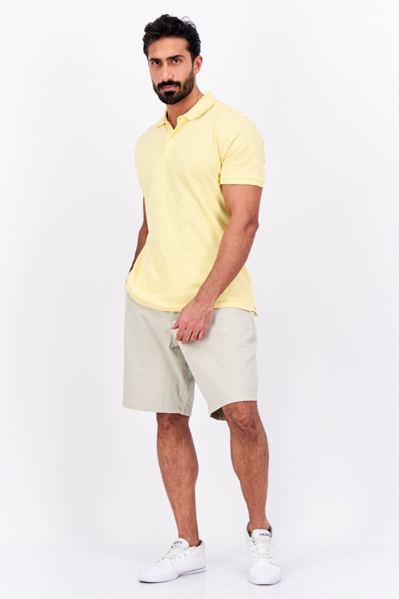 GAP Men Plain 10 Inseam Chino Shorts, Stone  - Image 3