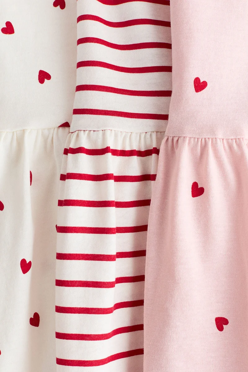H&M 3-pack printed cotton dresses