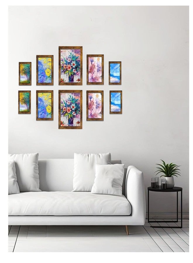 Rexllon Picture Frames Collage Wall Decor 10 Pack, Gallery Wall Frame Set for Wall Mounting or Tabletop Display, Multi Sizes Including 8x10, 5x7, 4x6 Family Photo Frames,Rustic Brown - Image 5