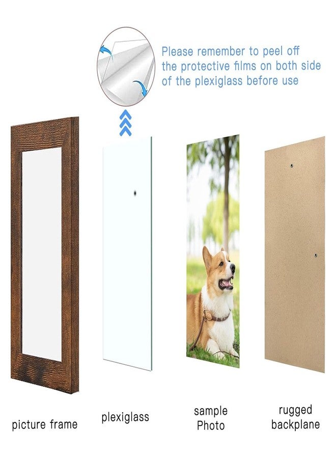 Rexllon Picture Frames Collage Wall Decor 10 Pack, Gallery Wall Frame Set for Wall Mounting or Tabletop Display, Multi Sizes Including 8x10, 5x7, 4x6 Family Photo Frames,Rustic Brown - Image 3