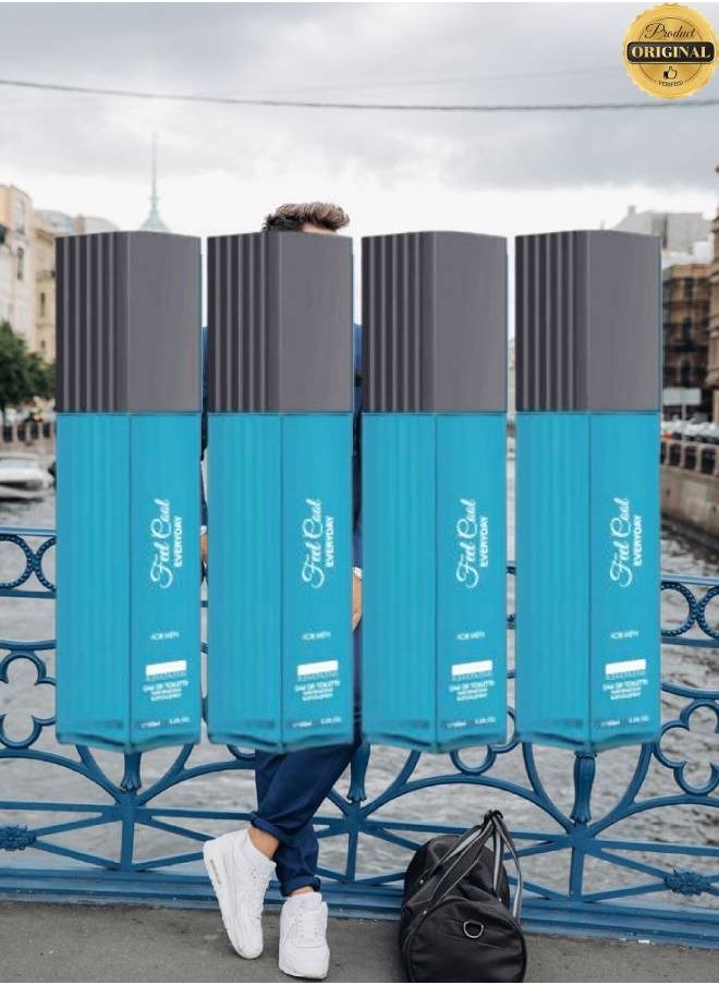 Uf 4 Pieces Feel Cool For Men Perfume EDT 100ML  - Image 1