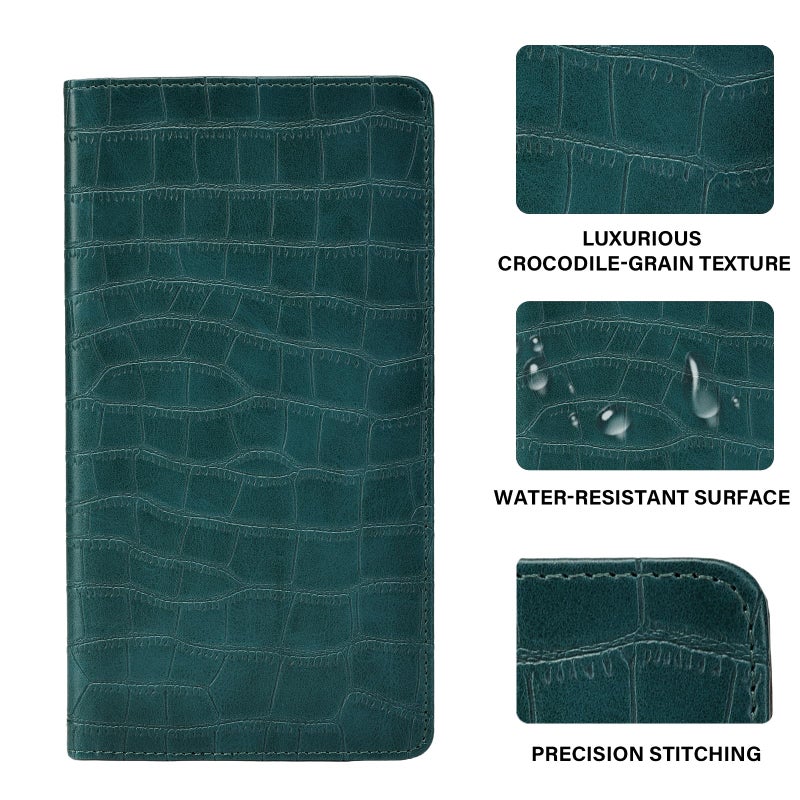 Peisicne Car Registration and Insurance Holder, Teal Green Vehicle Glove Box Car Organizer with Magnetic Closure for Documents, Cards, License Car Organization, 1 Pack - Image 4