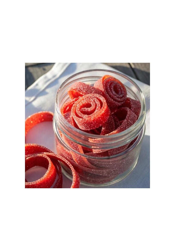 Dulces Colibri  Premium Strawberry Chamoy Belts  Dry Chamoy Coated Gummies  Mess Free  Handmade to Order  Long Lasting Flavor  10oz Jar  Mix  Match Eligible - Image 5