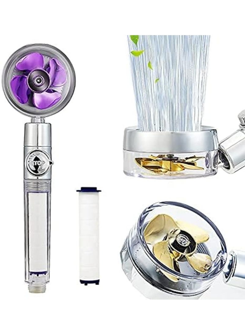 DANEEN DANEEN High Pressure Shower Head Sprayer with extra filter & Teflon, filtration System for Reduce Hair Loss, Boost Skin, Filter, Purify and Save Water (Purple)  - Image 1