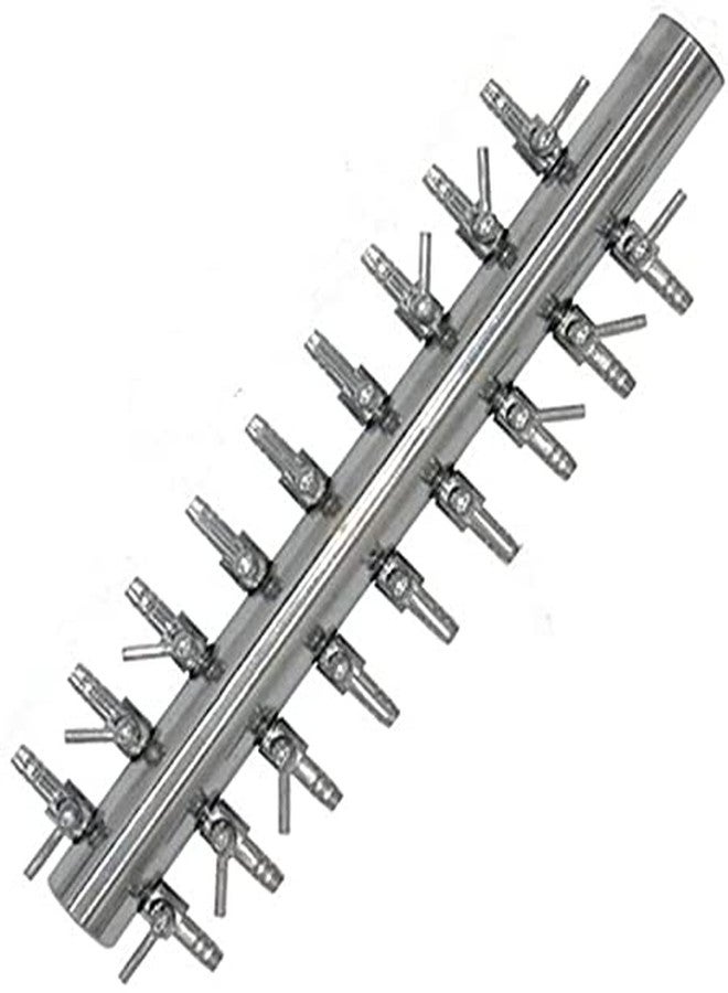 bnafes صمام هواء حوض السمك من BNAFES، مشعب خطي ذو 18 منفذًا، مضخة تدفق هواء، أنبوب موزع، صمام تحكم ذراع - Image 1