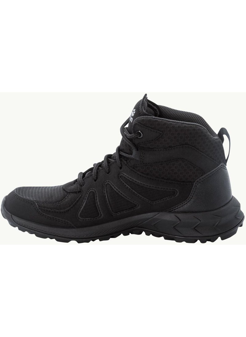 Jack Wolfskin 4051331 Woodland 2 Texapore Mid W Black/grey Women's Outdoor Boots  - Image 4