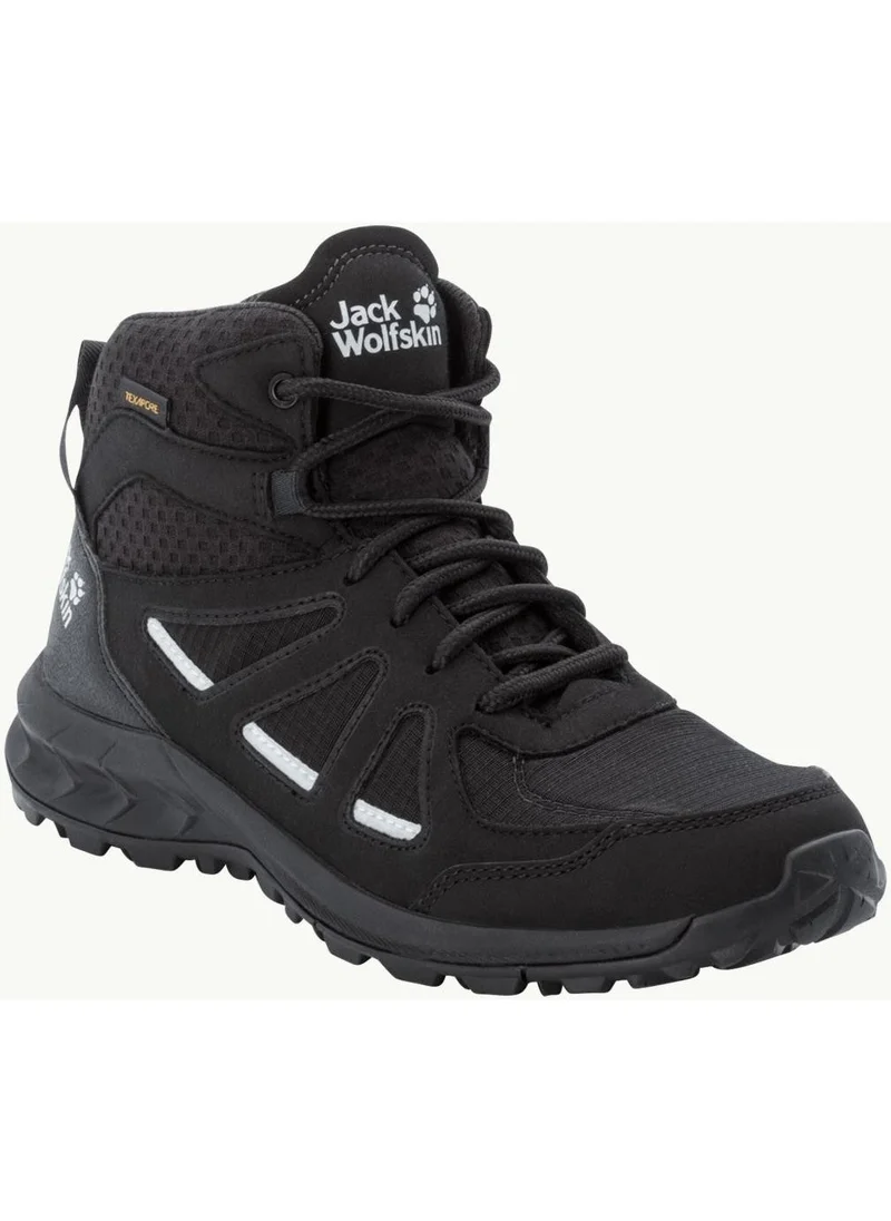 Jack Wolfskin 4051331 Woodland 2 Texapore Mid W Black/grey Women's Outdoor Boots