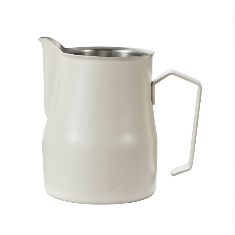 White Milk Frothing Pitcher 500ml For Cafe Shop Office Kitchen Barista Use - Image 5