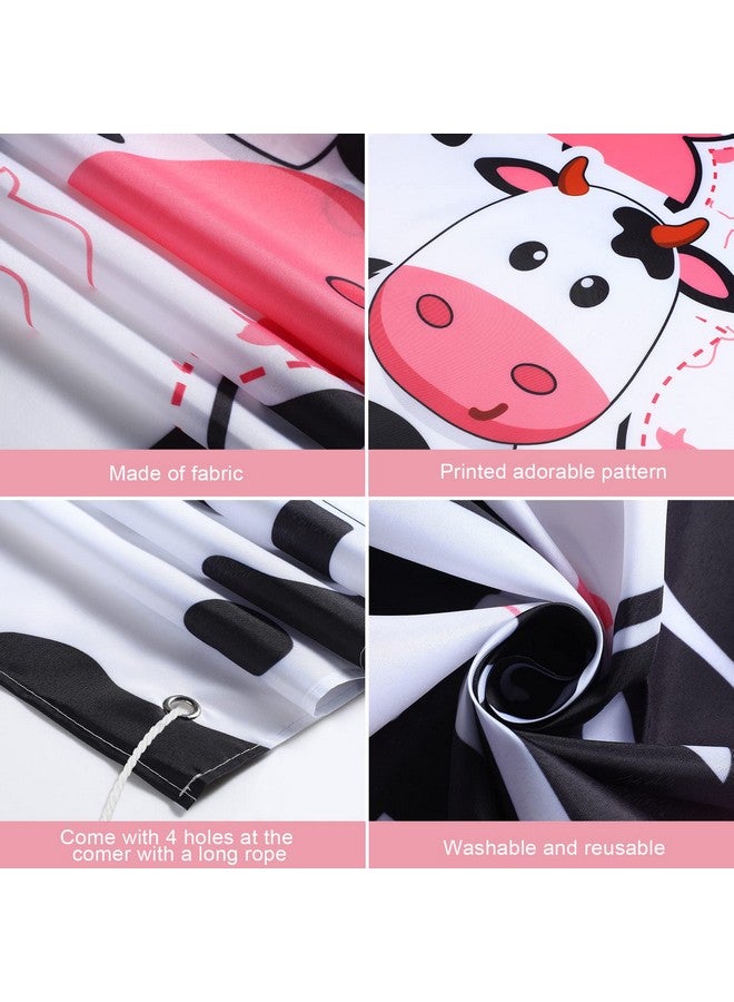 Tegeme Cow Birthday Party Supplies Funny Cow Party Decorations Backdrop Cow Themed Birthday Banner Happy Birthday Photography Background for Farm Birthday Party Farm Animal Theme Party Favors, 71 x 43 Inch - Image 3