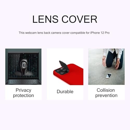 EYSOFT Phone Camera Lens Cover Compatible for iPhone 12 Pro, Camera Lens Protector to Protect Your Privacy and Security,Strong Adhesive,2 Pack - Image 4