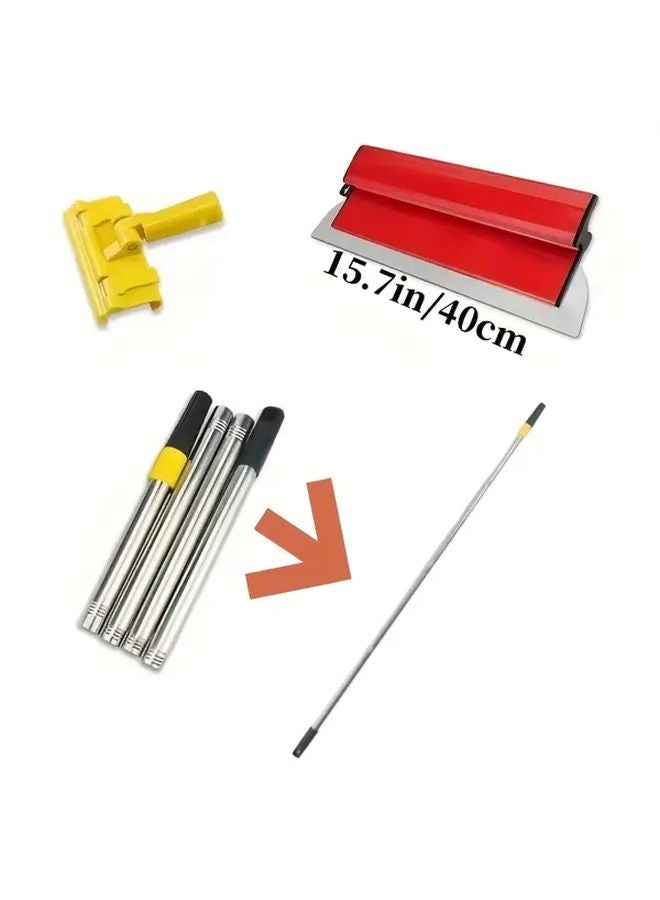 47.24 Inch Extension Rod 1 Leveling Tool 1 Clip Drywall Skimming Blade Kit For Smoothing Walls - Image 2
