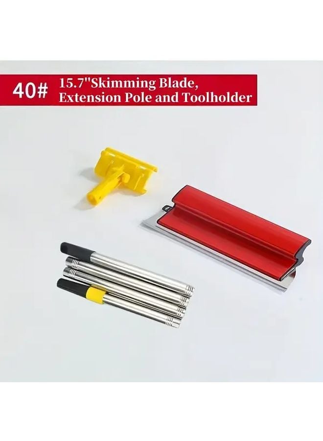47.24 Inch Extension Rod 1 Leveling Tool 1 Clip Drywall Skimming Blade Kit For Smoothing Walls - Image 3