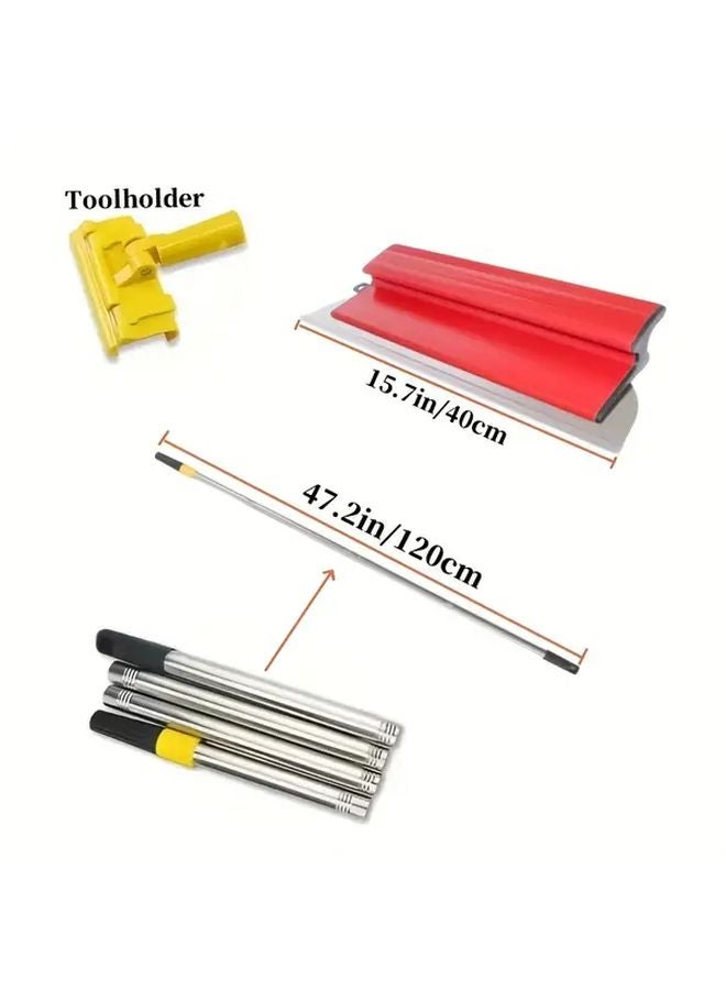 47.24 Inch Extension Rod 1 Leveling Tool 1 Clip Drywall Skimming Blade Kit For Smoothing Walls - Image 4