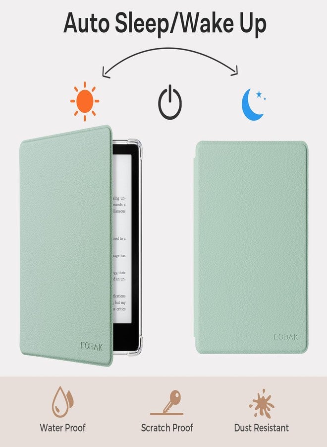 كوباك جراب CoBak لجهاز Kindle Paperwhite الجيل الثاني عشر 2024 (7 بوصة) وKindle Colorsoft Signature Edition (7 بوصة) - غطاء جديد من جلد البولي يوريثان وغطاء خلفي شفاف ناعم من السيليكون مع ميزة السكون التلقائي - Image 5