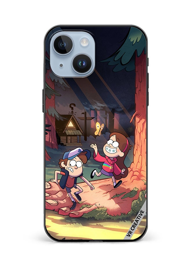 VR CREATIVE Protective Case Cover For Apple iPhone 15 Gravity Falls Design Multicolour - Image 1