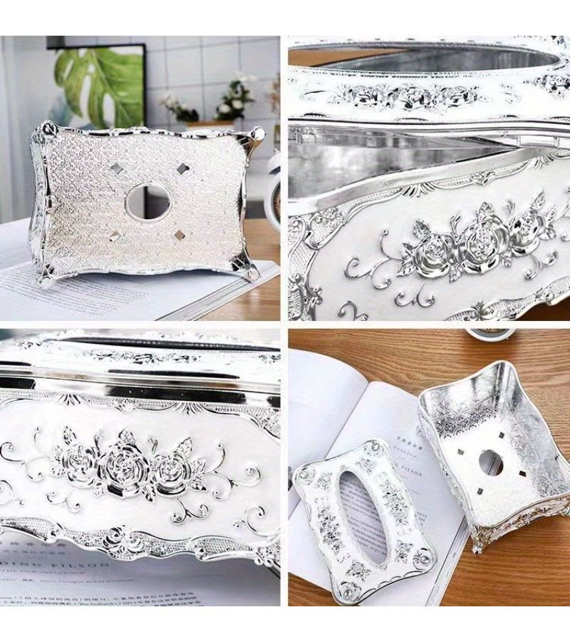 Golden Black European Paper Box Coffee Table Desktop Tissue Box Living Room Bathroom Creative Ktv Hotel Napkins - Image 4