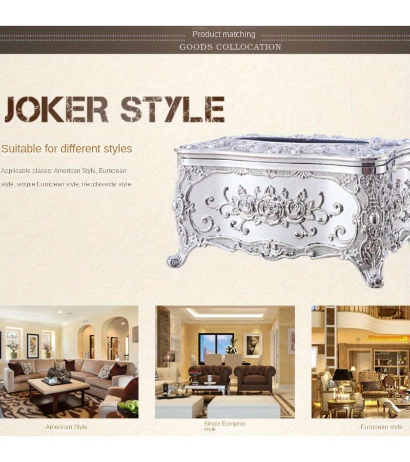 Golden Black European Paper Box Coffee Table Desktop Tissue Box Living Room Bathroom Creative Ktv Hotel Napkins - Image 5