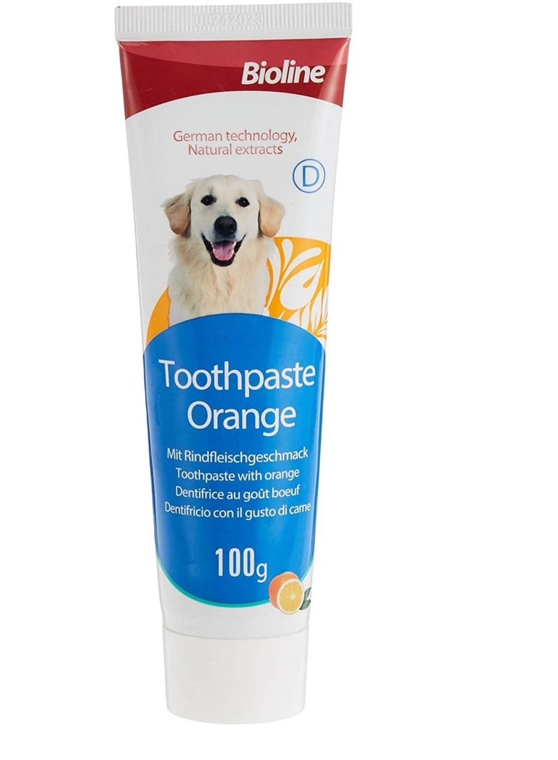 Bioline Dog Dental Tooth Paste Orange 100G